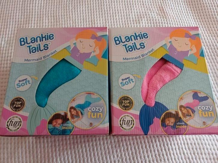 2 fleece zeemeerminstaarten blankie tail zgan, Kinderen en Baby's, Speelgoed | Overig, Zo goed als nieuw, Jongen of Meisje, Ophalen of Verzenden