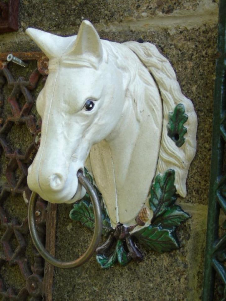 gietijzeren handdoekhouder met paardenhoofd, Tuin en Terras, Tuinwanddecoratie, Nieuw, Ophalen
