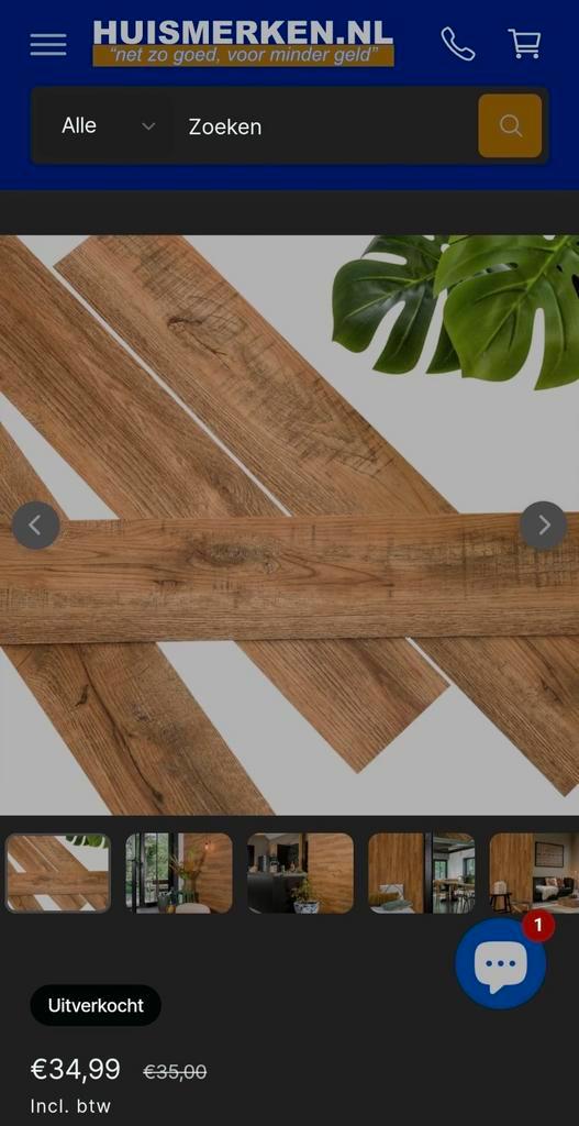 Wandpanelen Wallart Planken Hout-Look roestbruin Eikenhout, Doe-het-zelf en Bouw, Hout en Planken, Nieuw, Ophalen