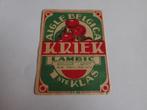 oud bieretiket kriek aigle belgica, Ophalen of Verzenden, Zo goed als nieuw, Overige typen, Overige merken
