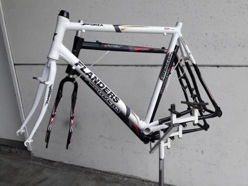 Witte Koers/Cyclocross gravel Frame 60 cm Flanders, Fietsen en Brommers, Fietsonderdelen, Gebruikt, Racefiets, Frame, Ophalen