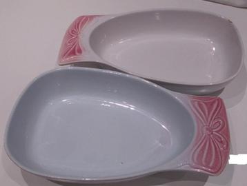 2 Grands plats porcelaine