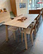 Eettafel met 6 stoelen in massieve eik, Ophalen, Eikenhout, Nieuw, 50 tot 100 cm
