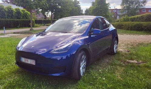 Model Y / Showroomstaat, Auto's, Tesla, Particulier, Model Y, Trekhaak, Elektrisch, Berline, 5 deurs, Automaat, Blauw, Zwart, Leder