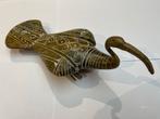 Statue d’Ibis en stéatite gravée et bronze., Antiek en Kunst, Ophalen