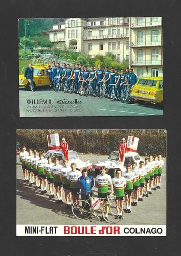 Cyclisme - 2 Cartes Equipes - Willem II 1967 - Boule d'or 78