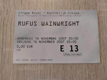 Ticket concert Rufus Wainwright Cirque Royal 2007 beschikbaar voor biedingen