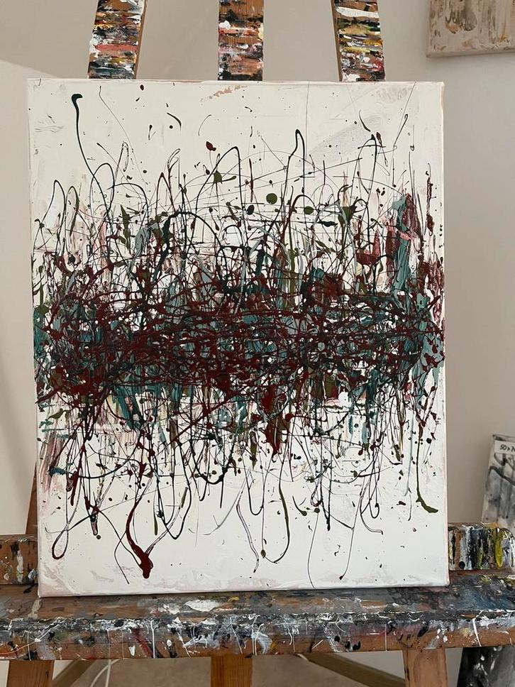 Nieuw abstract schilderij Mk Art, Antiek en Kunst, Kunst | Schilderijen | Abstract, Ophalen of Verzenden