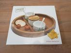 NIEUW - Houten Serveerplank + Bakjes + Lepeltjes, Ophalen of Verzenden, Nieuw, Rond, Hout