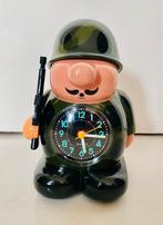 Vintage wekker - soldaat - Hanslin Army Soldier, Elektronische apparatuur, Wekkers, Ophalen of Verzenden, Gebruikt
