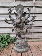 Standbeeld van Ganesh danst op zijn Vahana/Bronze/India/Azië, Ophalen of Verzenden