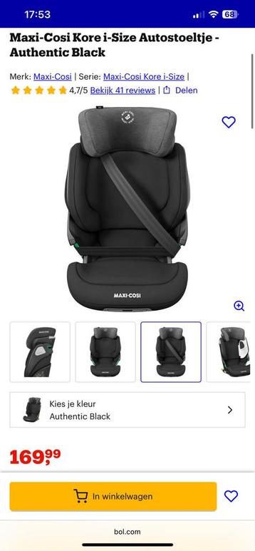 Maxi-cosi kore i-size isofix beschikbaar voor biedingen