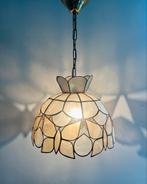 Vintage hanglamp in parelmoer en messing, Huis en Inrichting, Ophalen of Verzenden, Zo goed als nieuw