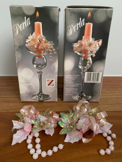 Deux chandeliers en cristal vintage des années 80 expédiés à, Maison & Meubles, Accessoires pour la Maison | Bougeoirs & Bougies