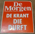 Oude sticker: krant De Morgen, Verzamelen, Ophalen of Verzenden, Gebruikt, Overige typen