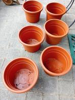 Kunststof bloempotten terracotta kleur, Kunststof, Rond, Nieuw, Tuin
