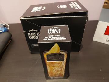 Doos met 6 nieuwe Jack Daniel's glazen, Enlèvement ou Envoi, Neuf