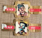 2 oude sigarenbandjes: clowns, Verzamelen, Ophalen of Verzenden, Gebruikt, Sigarenbandjes