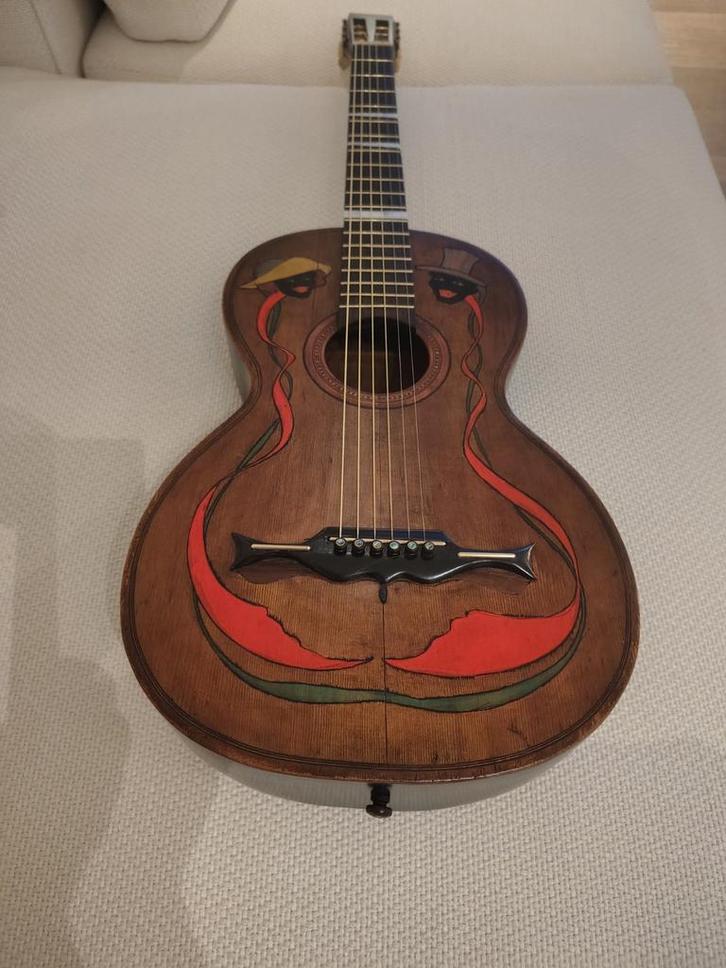 Romantische parlor akoustische gitaar 1890/1900, Muziek en Instrumenten, Instrumenten | Toebehoren, Ophalen of Verzenden