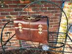 Antiek lederen dokterstasje met stethoscoop, Antiek en Kunst, Ophalen of Verzenden