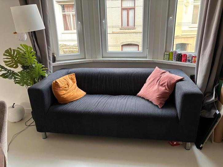 2 persoons zetel KLIPPAN IKEA met ribbel hoes, Maison & Meubles, Canapés | Salons, Comme neuf, Banc droit, Deux personnes, 150 à 200 cm