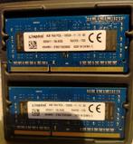 2x Kingston 4GB DDR3 RAM 1600MHz Laptop SODIMM, Computers en Software, RAM geheugen, Ophalen, 1600mhz, 8 GB, DDR3