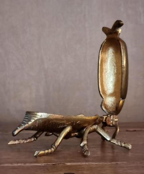 Vintage messing kever – decoratief doosje (15 x 8 x 6 cm), Antiek en Kunst, Antiek | Brons en Koper, Ophalen