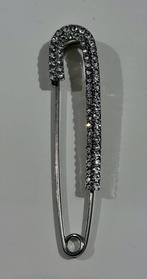 Zilverkleurige broche met strass, Overige materialen, Nieuw, Ophalen of Verzenden, Zilver
