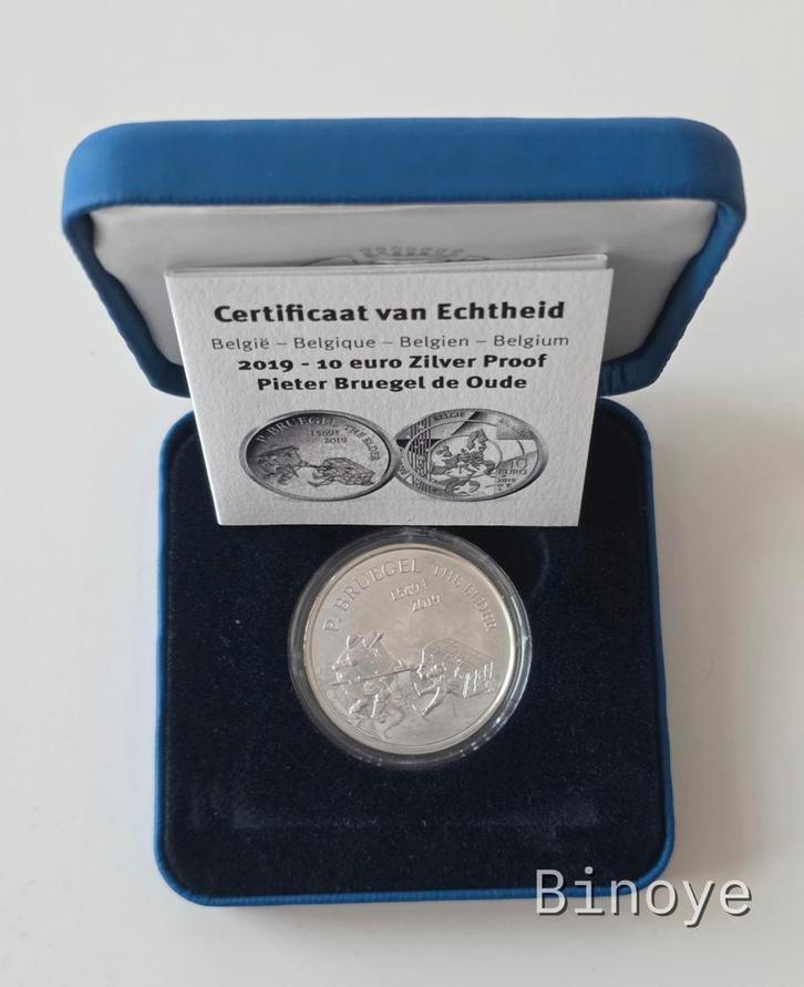 Belgique 10€ 2019 Bruegel – Argent 925 – Proof – Box, Timbres & Monnaies, Monnaies | Europe | Monnaies euro, 10 euros, Belgique