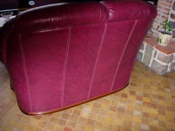 A DONNER Salon Cuir Canapé 2 Places + 2 Fauteuils, Enlèvement, Cuir