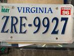 USA license plate Virginia, Huis en Inrichting, Woonaccessoires | Tekstborden en Spreuken, Zo goed als nieuw, Verzenden
