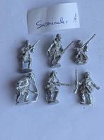 Conquest miniatures – Seminoles set A - 6 metal figures 28mm, Nieuw, Figuurtje(s), Overige soorten, Ophalen of Verzenden