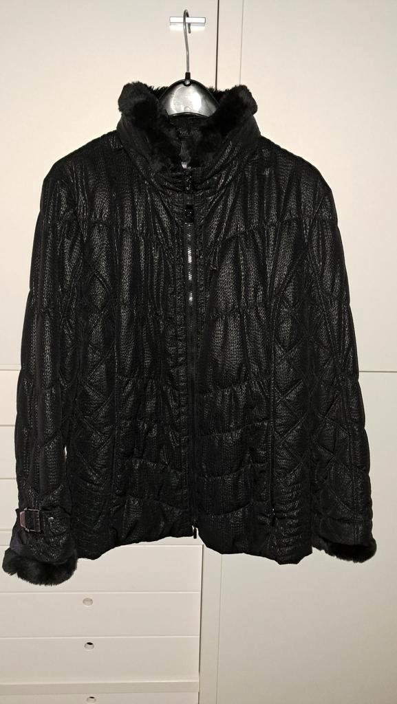 gerry weber zwarte jas mt 46, Kleding | Dames, Jassen | Winter, Zo goed als nieuw, Maat 46/48 (XL) of groter, Zwart, Ophalen of Verzenden