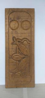 In hout uitgesneden figuur van 2 vissen., Antiek en Kunst, Kunst | Overige Kunst, Ophalen