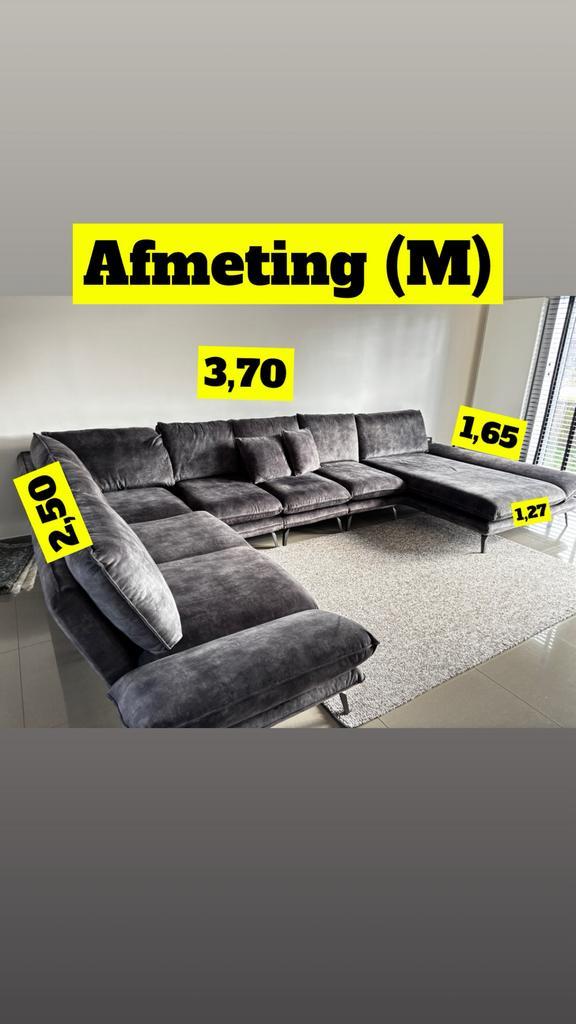 7-zits zetel U vorm, Huis en Inrichting, Zetels | Zetels, Gebruikt, Hoekbank, Vierpersoons of meer, 300 cm of meer, 75 tot 100 cm