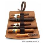 sk13741 ADORINI  SIGARENTAS - CIGAR ROLL - ECHT LEER BRUIN, Envoi, Neuf, Boite à tabac ou Emballage