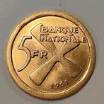 5 Francs 1961 - Goud - Katanga - Topkwaliteit, Goud, Goud, Ophalen of Verzenden, Losse munt