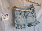 Jeansrok  122 met riem, Kinderen en Baby's, Kinderkleding | Maat 122, Ophalen of Verzenden, Zo goed als nieuw