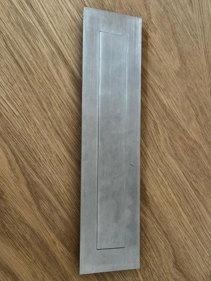 Briefplaat 300x80mm mat RVS, Jardin & Terrasse, Boîtes aux lettres, Neuf, Encastrée, Autres matériaux, Encastré, Enlèvement ou Envoi