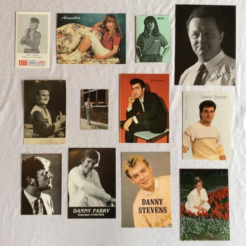 Lot Foto/Post/Prentkaarten Vlaamse Artiesten (61 Stuks), Verzamelen, Muziek, Artiesten en Beroemdheden, Gesigneerd, Ophalen of Verzenden