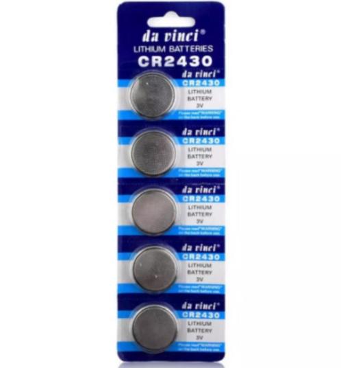 Pile bouton au lithium Li-ion CR2430 3 V Volt 270-280 mAh, TV, Hi-fi & Vidéo, Batteries, Neuf, Enlèvement ou Envoi