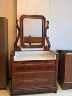 Echte antieke kaptafel met marmer blad, Huis en Inrichting, Ophalen, Gebruikt, Antiek, 100 tot 150 cm