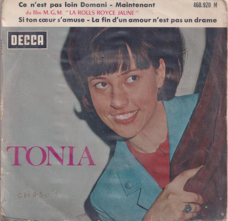 Tonia – Ce n’est pas loin Domani / Maintenant + 2 – EP-, Cd's en Dvd's, Vinyl Singles, Gebruikt, EP, Nederlandstalig, 7 inch, Ophalen