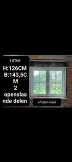 1 PVC RAAM MET KRUISVERDELING IN GLAS (HR++), Doe-het-zelf en Bouw, Ophalen, Gebruikt