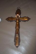 kruisbeeld (koper & messing), Antiek en Kunst, Antiek | Religieuze voorwerpen, Ophalen of Verzenden