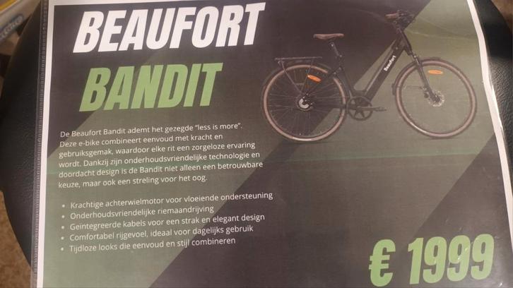 E Bike Beaufort, Fietsen en Brommers, Elektrische fietsen, Zo goed als nieuw, Ophalen