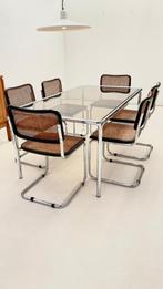 Marcel Breuer et Etienne Fermigier - Set Complet 70's, Ophalen, Gebruikt, Moderniste - Space age, 4 tot 6 stoelen