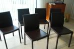 stoelen (6)  - bruin, Huis en Inrichting, Stoelen, Ophalen, Bruin, Zo goed als nieuw, Vijf, Zes of meer stoelen
