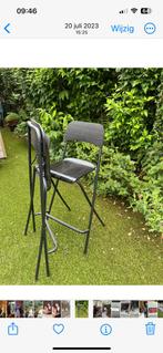 4 zwarte hoge stoelen, Maison & Meubles, Tabourets de bar, Comme neuf, Bois, Enlèvement
