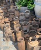 90 authentieke oude Nepalese houten kruiken, Ophalen, Gebruikt, Overige kleuren, Overige materialen